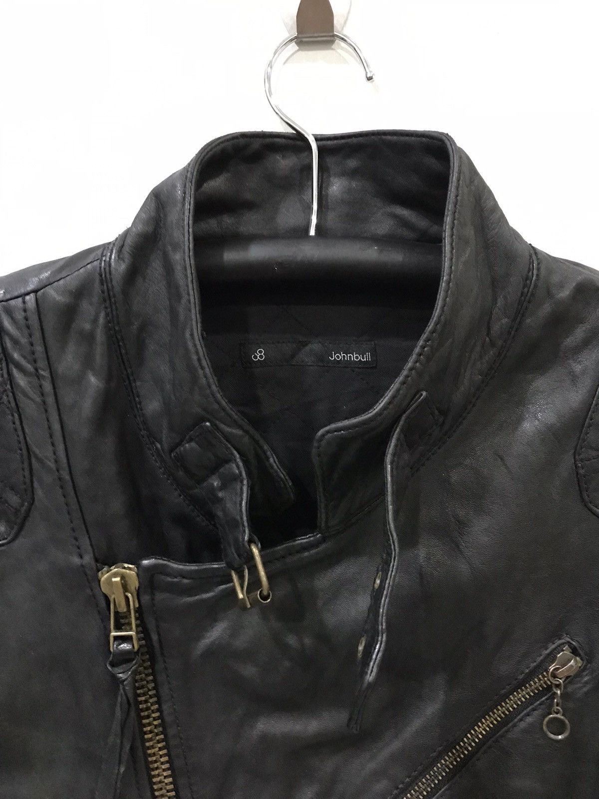 Genuine Leather Johnbull Japan Cafe Racer Chopper Biker Leather Jacket Size US L / EU 52-54 / 3 - 2 Thumbnail