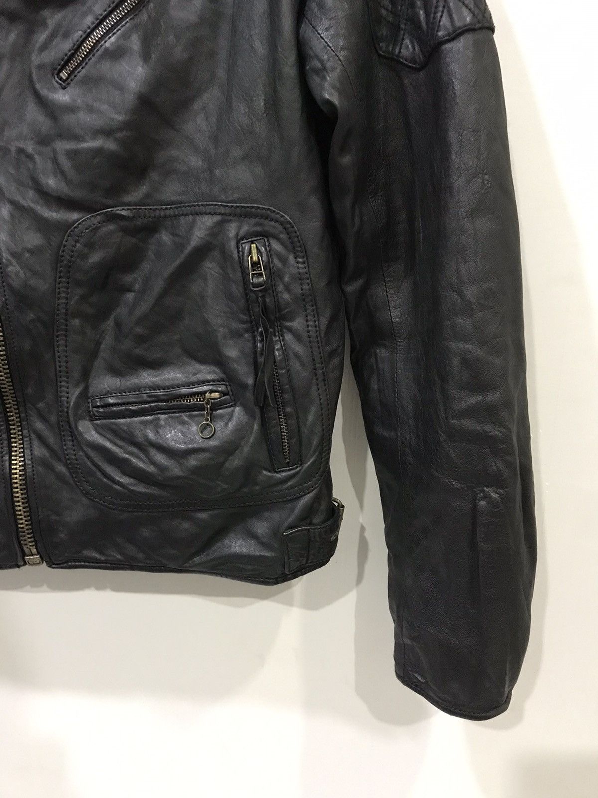 Genuine Leather Johnbull Japan Cafe Racer Chopper Biker Leather Jacket Size US L / EU 52-54 / 3 - 5 Thumbnail