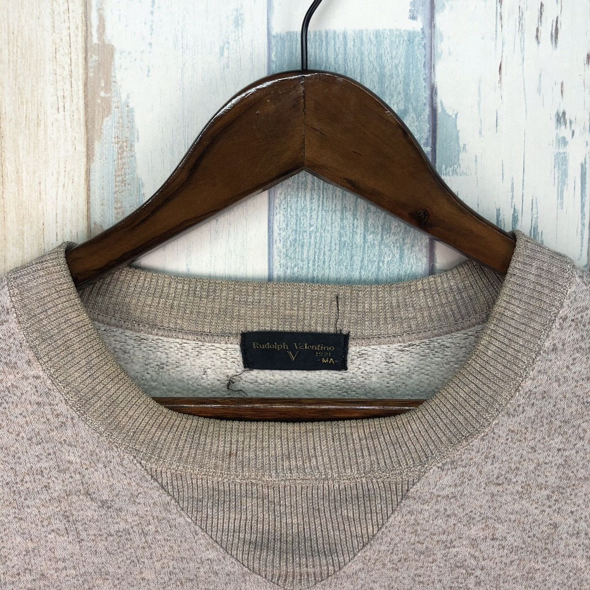 Valentino × Vintage Vintage 90s Rudolph Valentino Big Logo Sweatshirt Size US M / EU 48-50 / 2 - 6 Thumbnail
