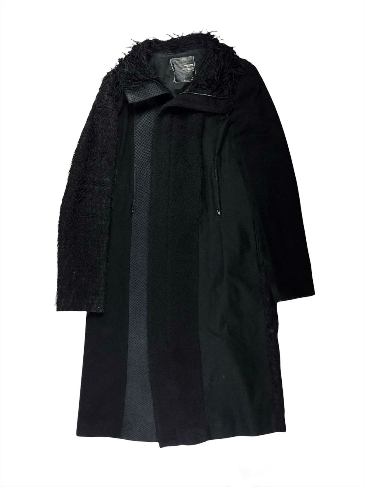 image of Undercover A/w 2000 ‘Melting Pot’ Fur Overcoat in Black, Men's (Size Small)