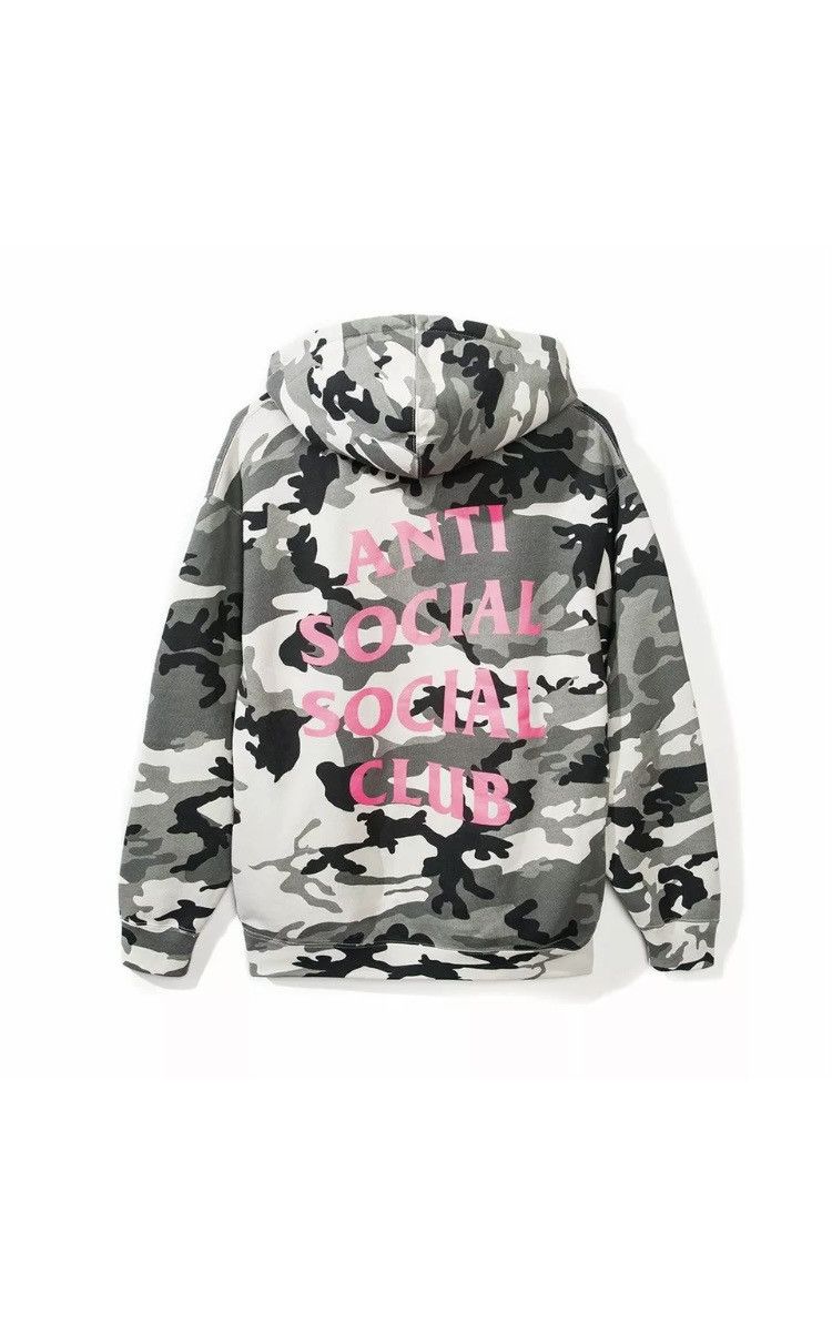 Anti Social Social Club Anti Social Social Club Pink Frozen Snow Camo Hoodie Size L Size US L / EU 52-54 / 3 - 13 Thumbnail