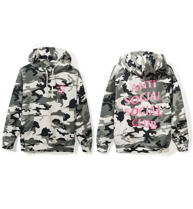 Anti Social Social Club Anti Social Social Club Pink Frozen Snow Camo Hoodie Size L Size US L / EU 52-54 / 3 - 10 Thumbnail