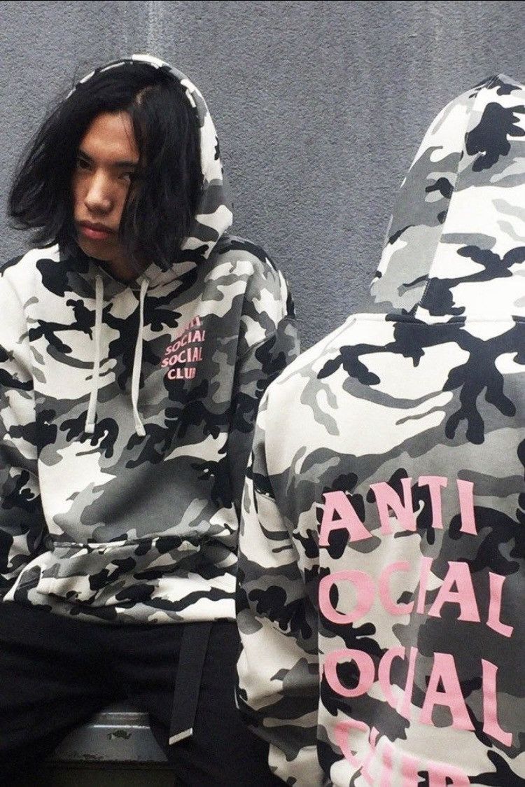 Anti Social Social Club Anti Social Social Club Pink Frozen Snow Camo Hoodie Size L Size US L / EU 52-54 / 3 - 16 Thumbnail