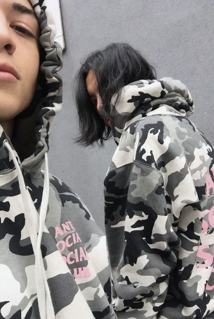 Anti Social Social Club Anti Social Social Club Pink Frozen Snow Camo Hoodie Size L Size US L / EU 52-54 / 3 - 15 Thumbnail