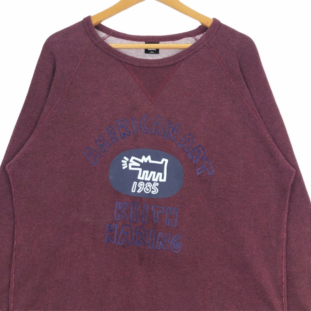 Japanese Brand Keith Haring Uniqlo Crewneck Sweatshirt Embossed Logo Size US L / EU 52-54 / 3 - 5 Thumbnail