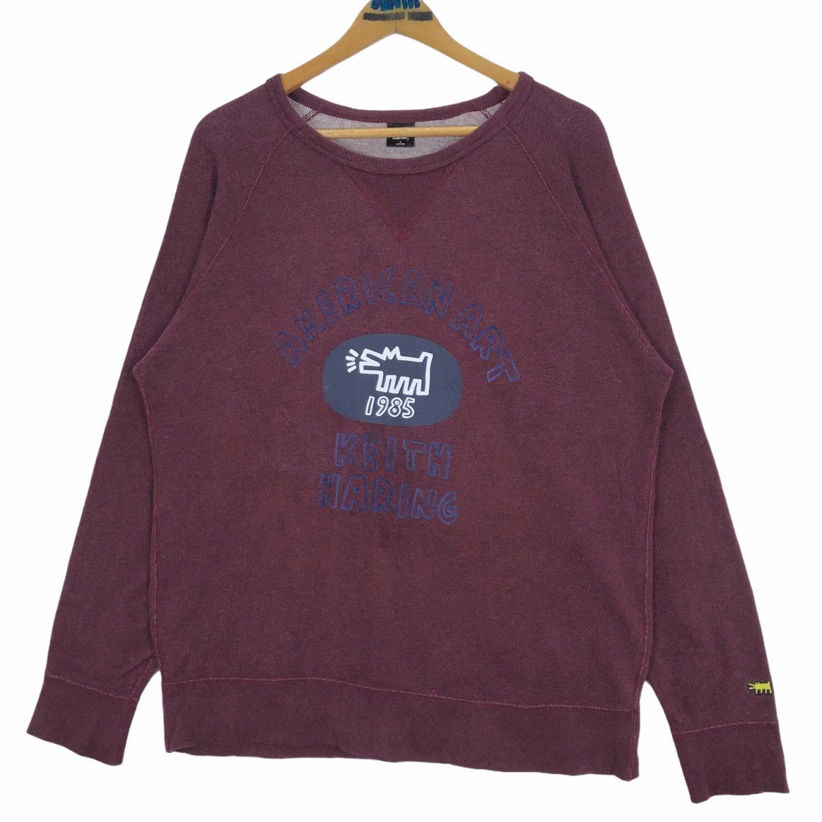 Japanese Brand Keith Haring Uniqlo Crewneck Sweatshirt Embossed Logo Size US L / EU 52-54 / 3 - 1 Thumbnail