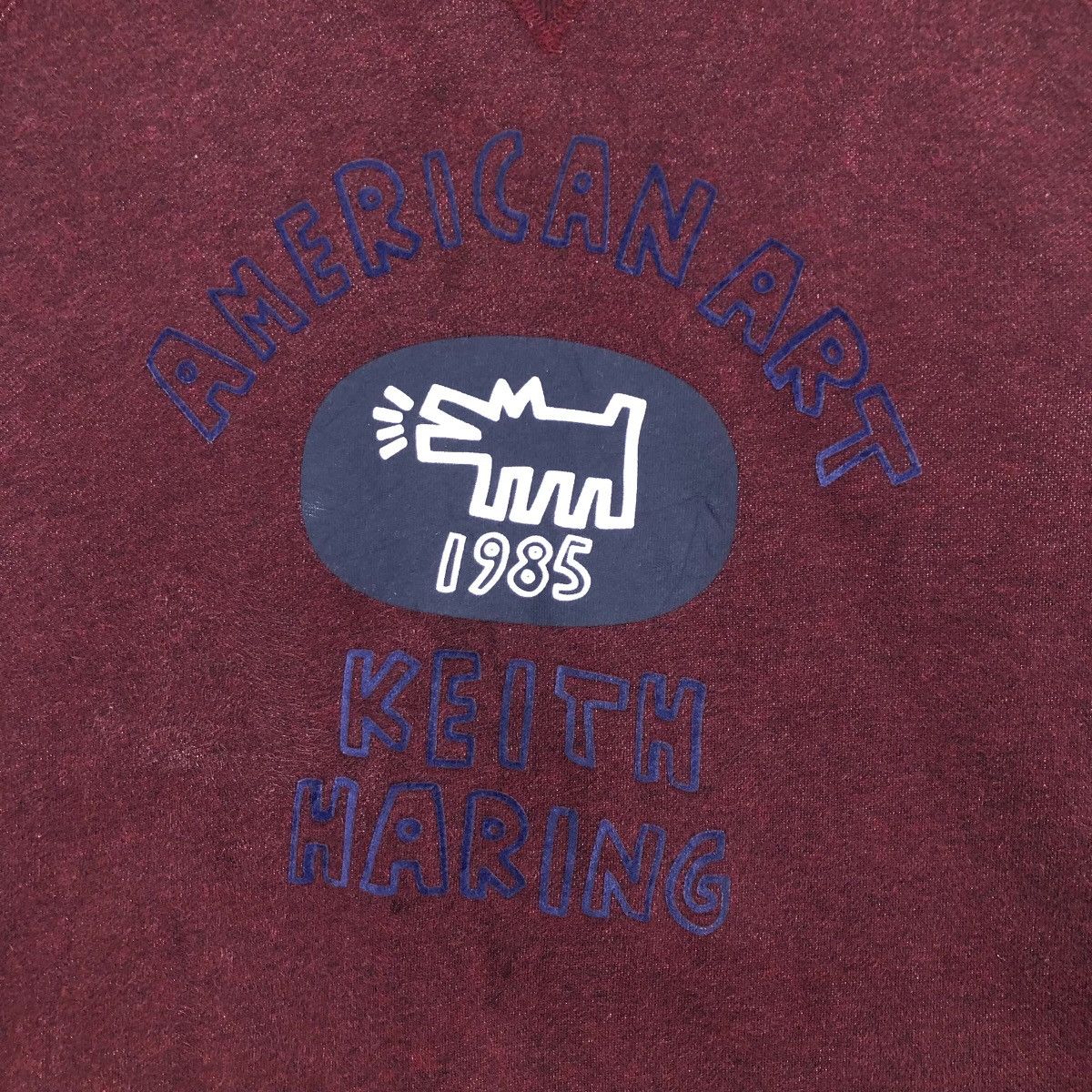 Japanese Brand Keith Haring Uniqlo Crewneck Sweatshirt Embossed Logo Size US L / EU 52-54 / 3 - 6 Thumbnail