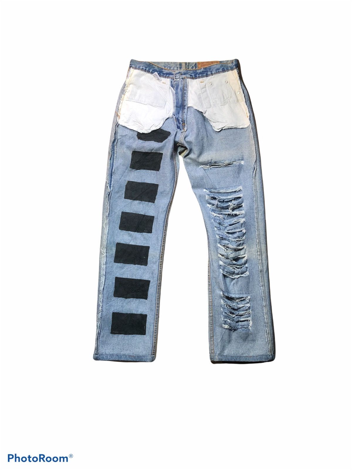 Other Ripped Distressed Patchwork Denim Pants Size US 30 / EU 46 - 4 Thumbnail