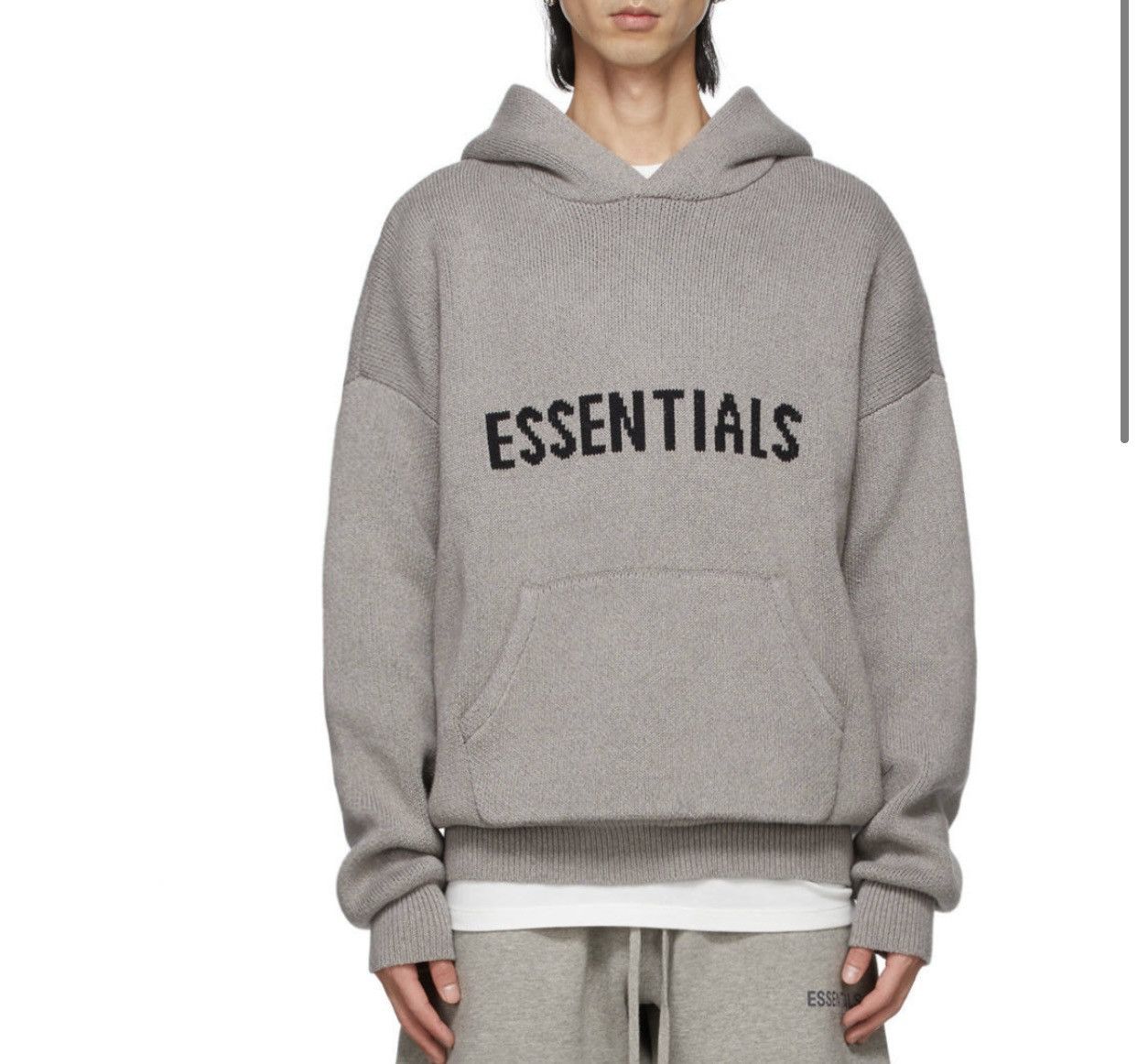 Essentials × Fear of God Fear of God Essentials Heather Oatmeal Knit Hoodie in XS Size US XS / EU 42 / 0 - 6 Thumbnail