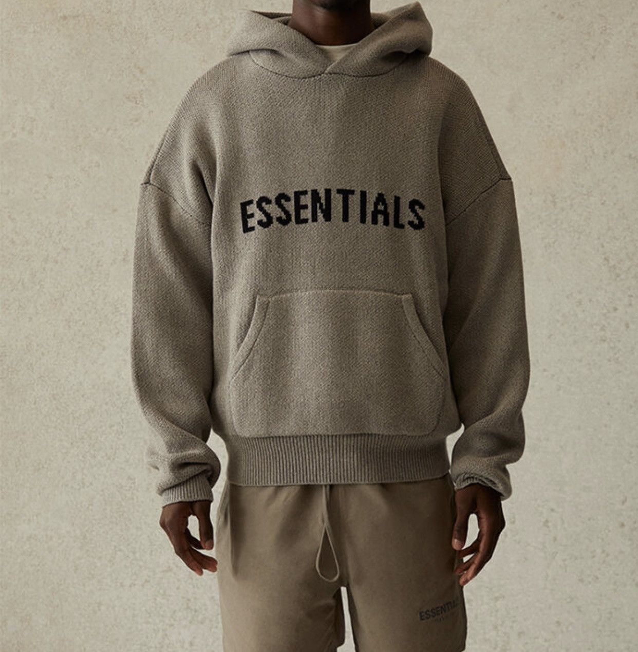 Essentials × Fear of God Fear of God Essentials Heather Oatmeal Knit Hoodie in XS Size US XS / EU 42 / 0 - 9 Thumbnail