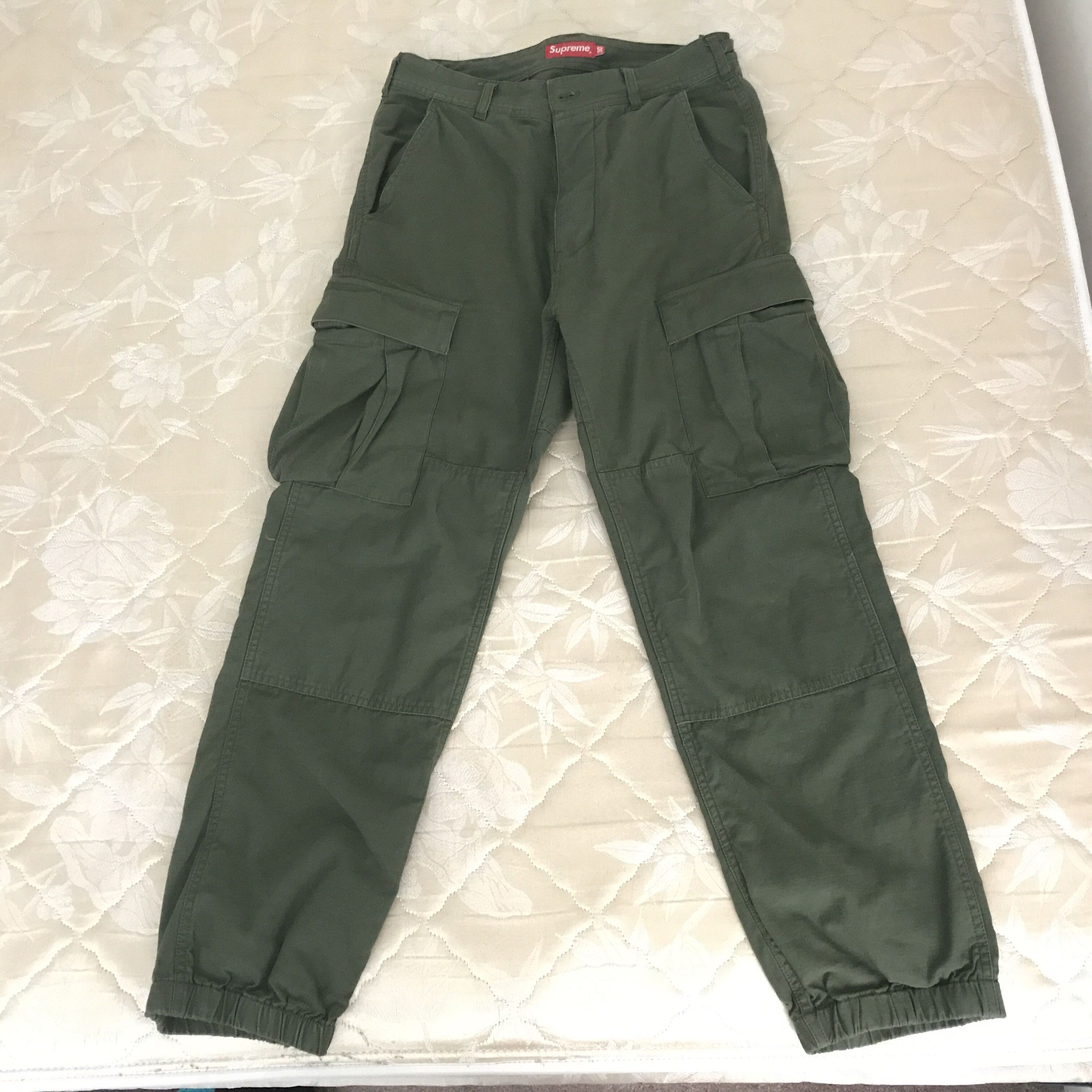 Supreme SUPREME CARGO PANTS OLIVE SIZE 30 S/S 2016 | Grailed