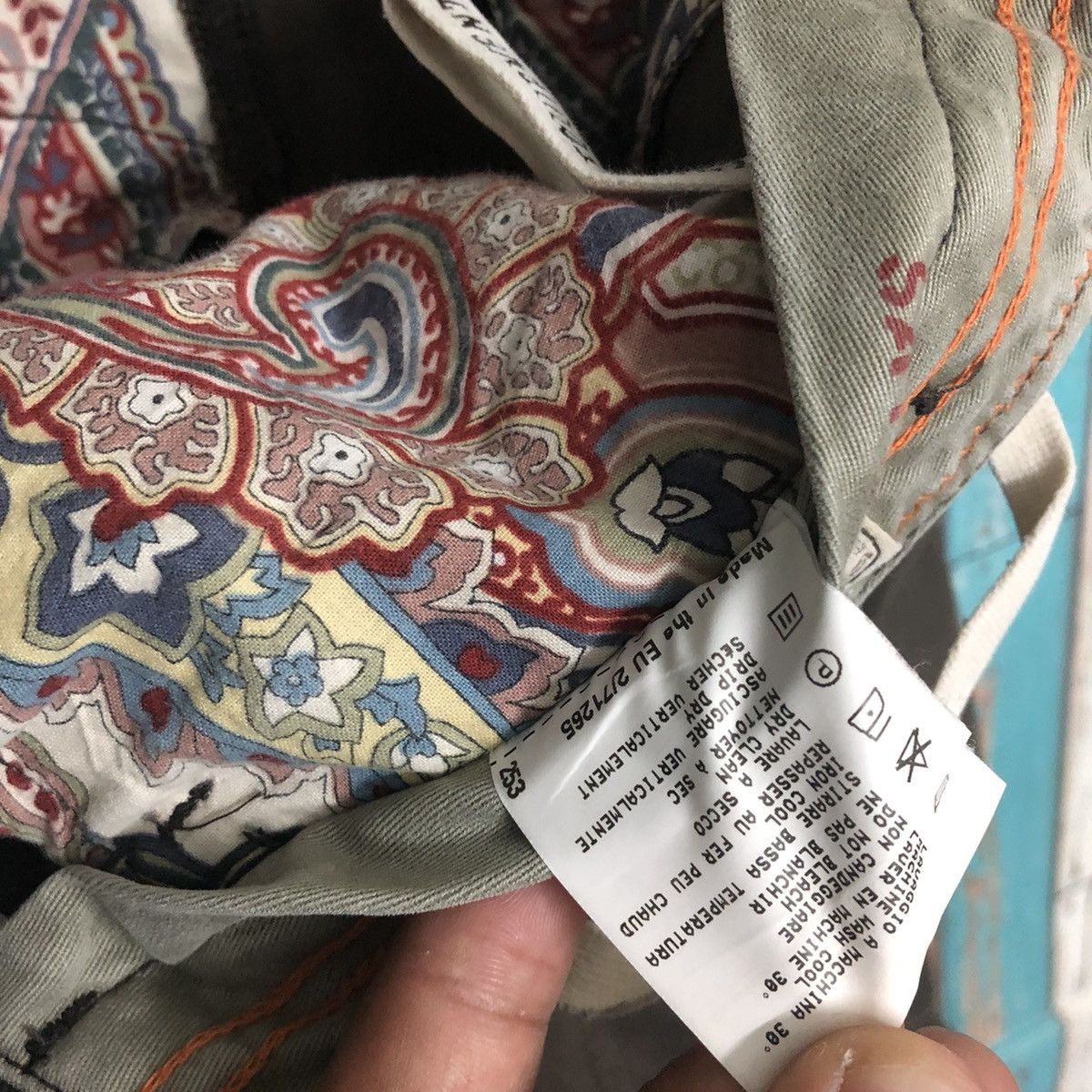 Mason's RARE: Mason's Distressed Patchwork Cargo Work Pants "Dark" Size US 32 / EU 48 - 18 Thumbnail