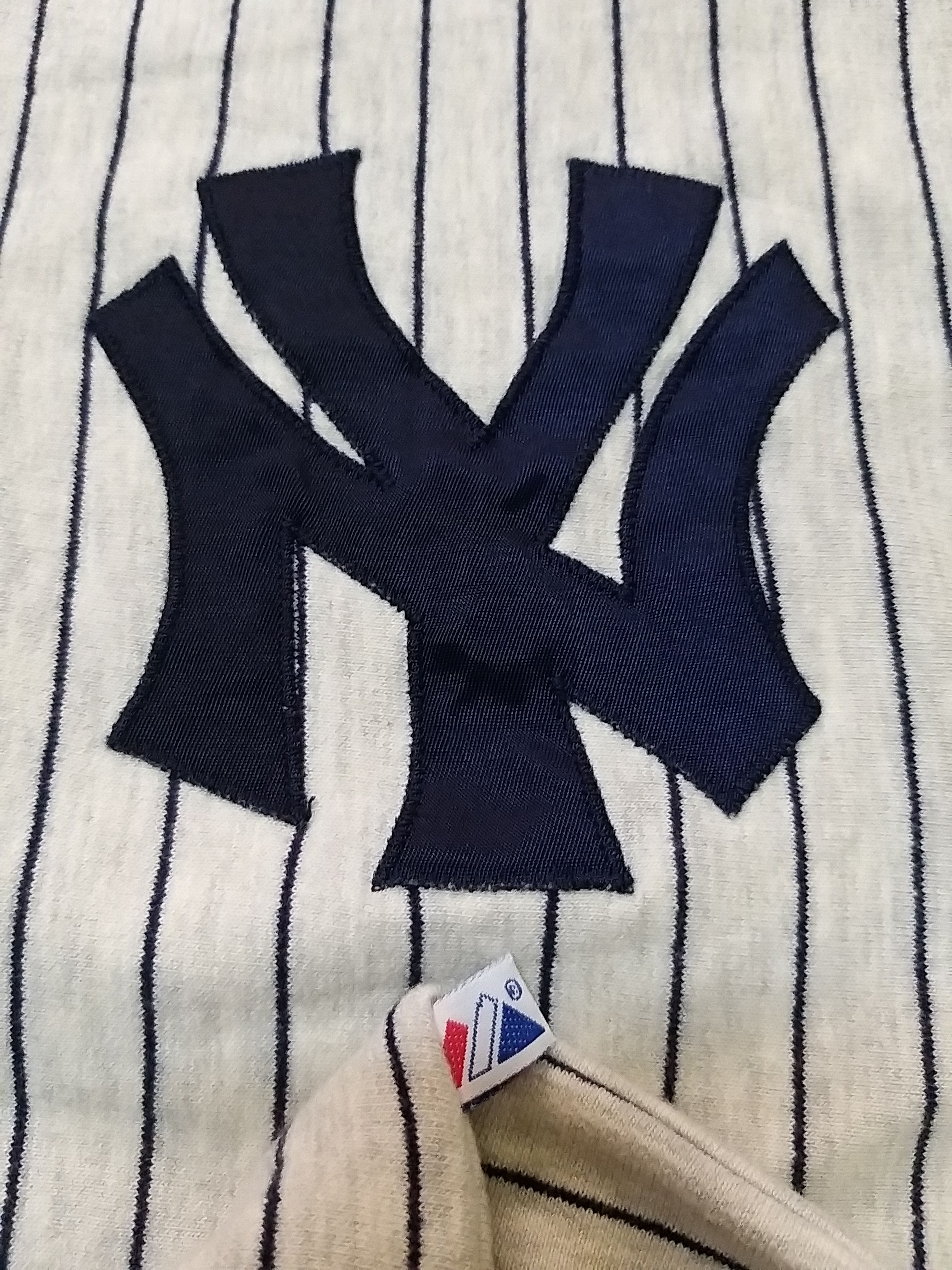 New York Yankees VINTAGE 90s NEW YORK YANKEES STRIPE PULLOVER SWEATSHIRT Size US M / EU 48-50 / 2 - 3 Thumbnail