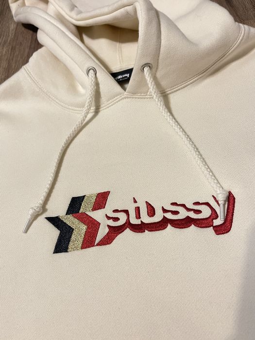 Stussy 3 star applique 2025 hoodie