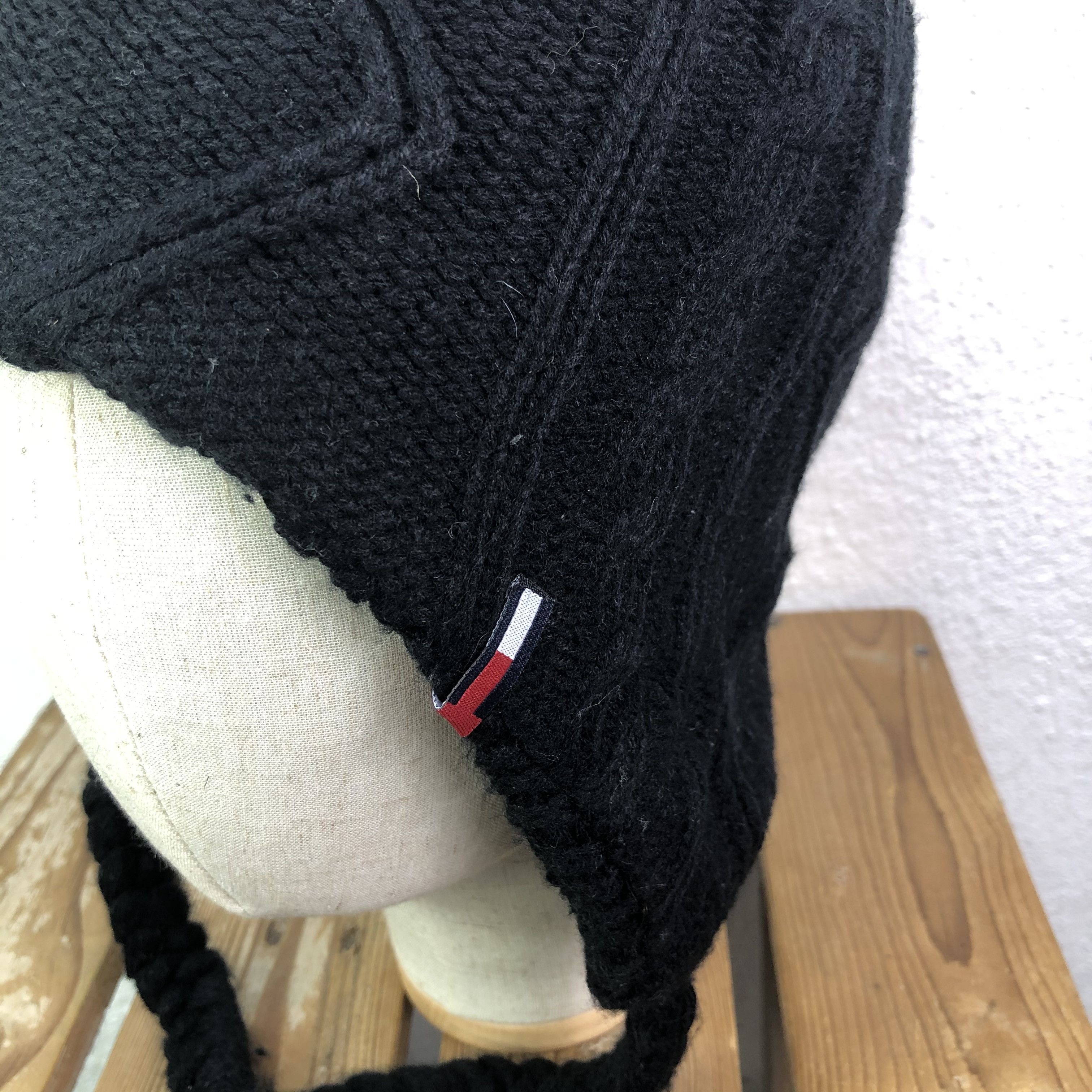 Tommy Hilfiger × Tommy Jeans Tommy girl black Earflip Hat Beanie Size ONE SIZE - 3 Thumbnail
