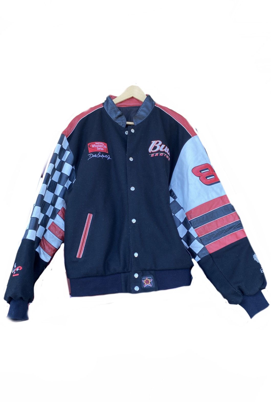 Budweiser Reversible Genuine Leather Budweiser Racing Jacket | Grailed