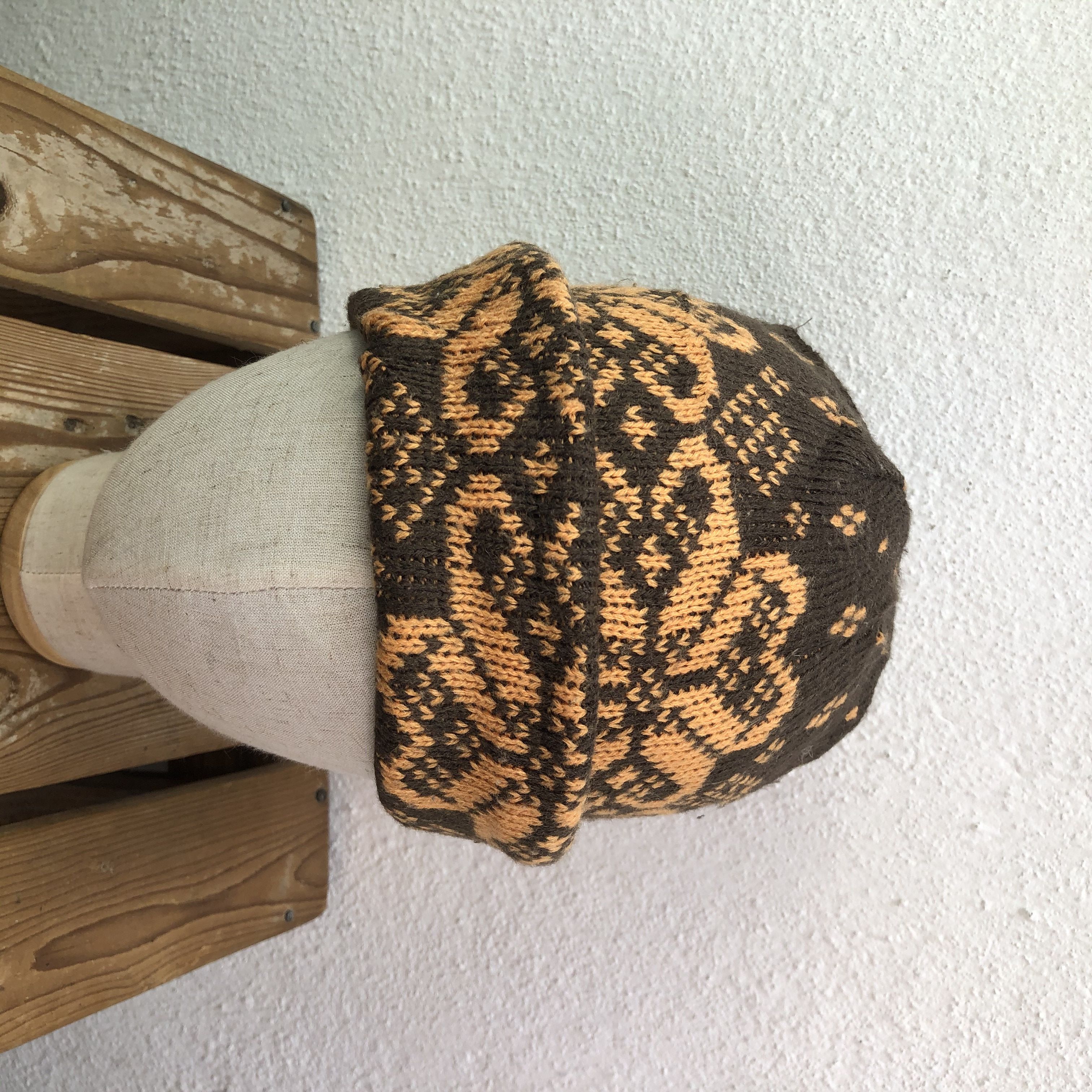 Vintage GATEB'S Floral Beanie Hat Made in Usa