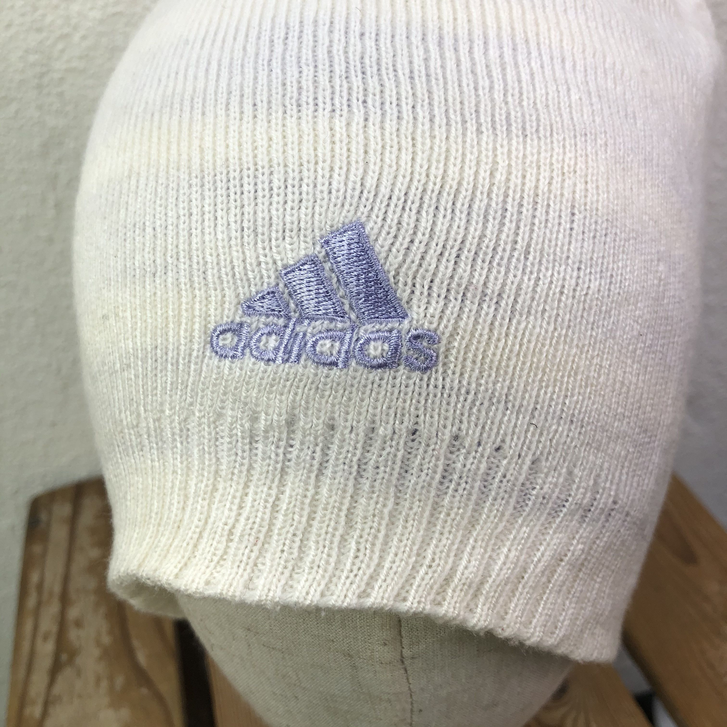 Adidas Adidas White Beanie Hat Size ONE SIZE - 2 Thumbnail