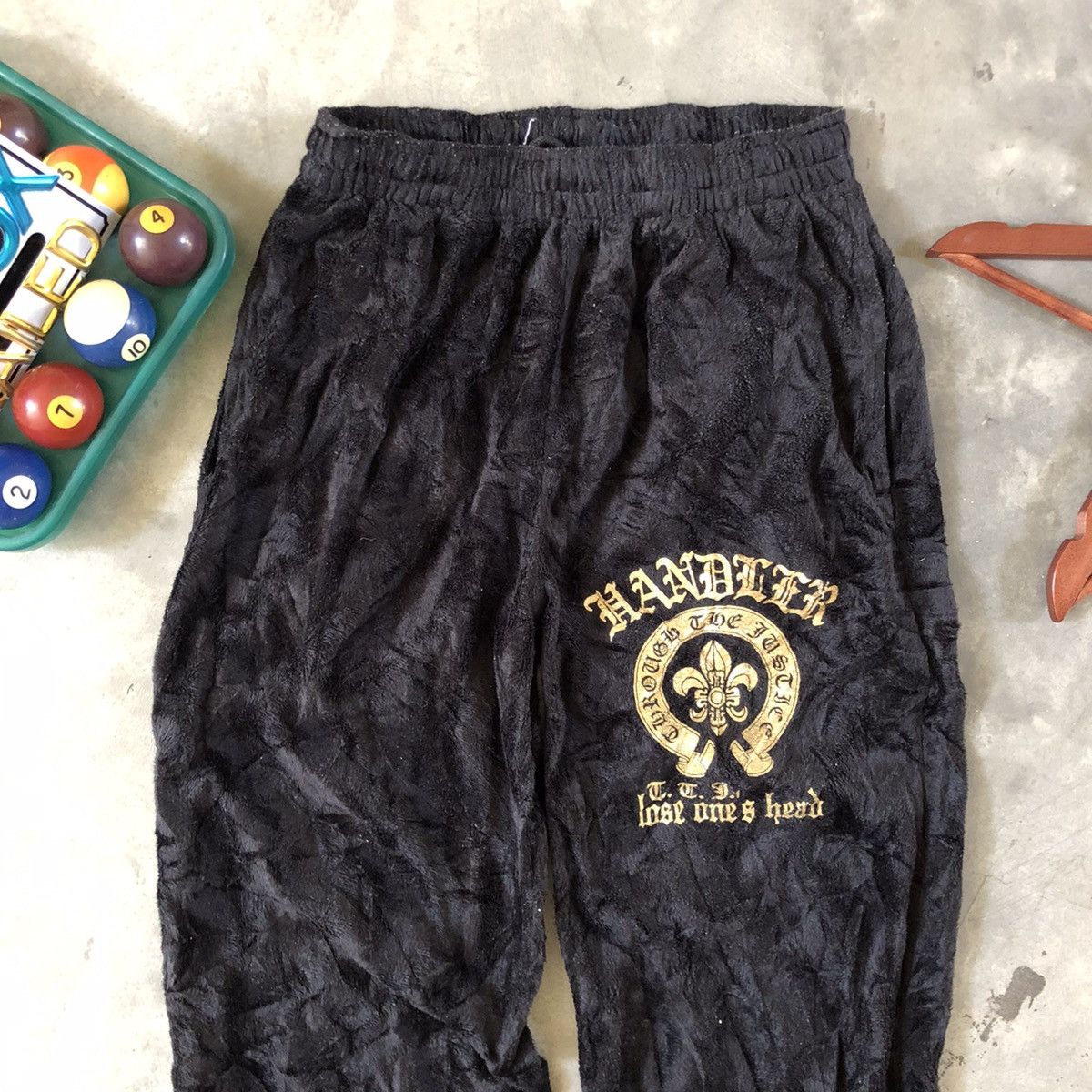 Japanese Brand Steal⚡️Japanese Jogger Pants Chrome Hearts Style Logo Size US 30 / EU 46 - 3 Thumbnail