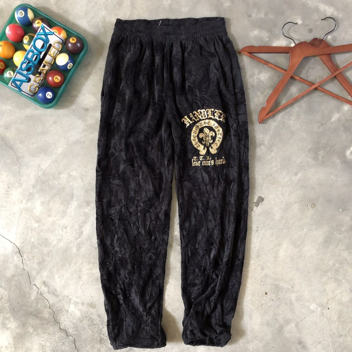 Japanese Brand Steal⚡️Japanese Jogger Pants Chrome Hearts Style Logo Size US 30 / EU 46 - 1 Thumbnail