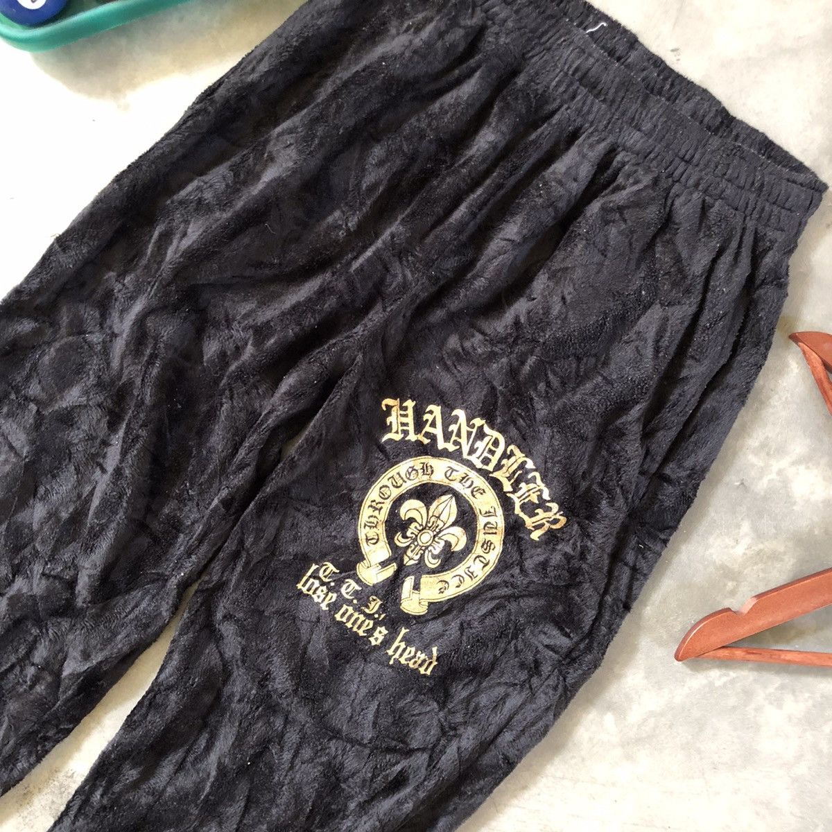 Japanese Brand Steal⚡️Japanese Jogger Pants Chrome Hearts Style Logo Size US 30 / EU 46 - 4 Thumbnail