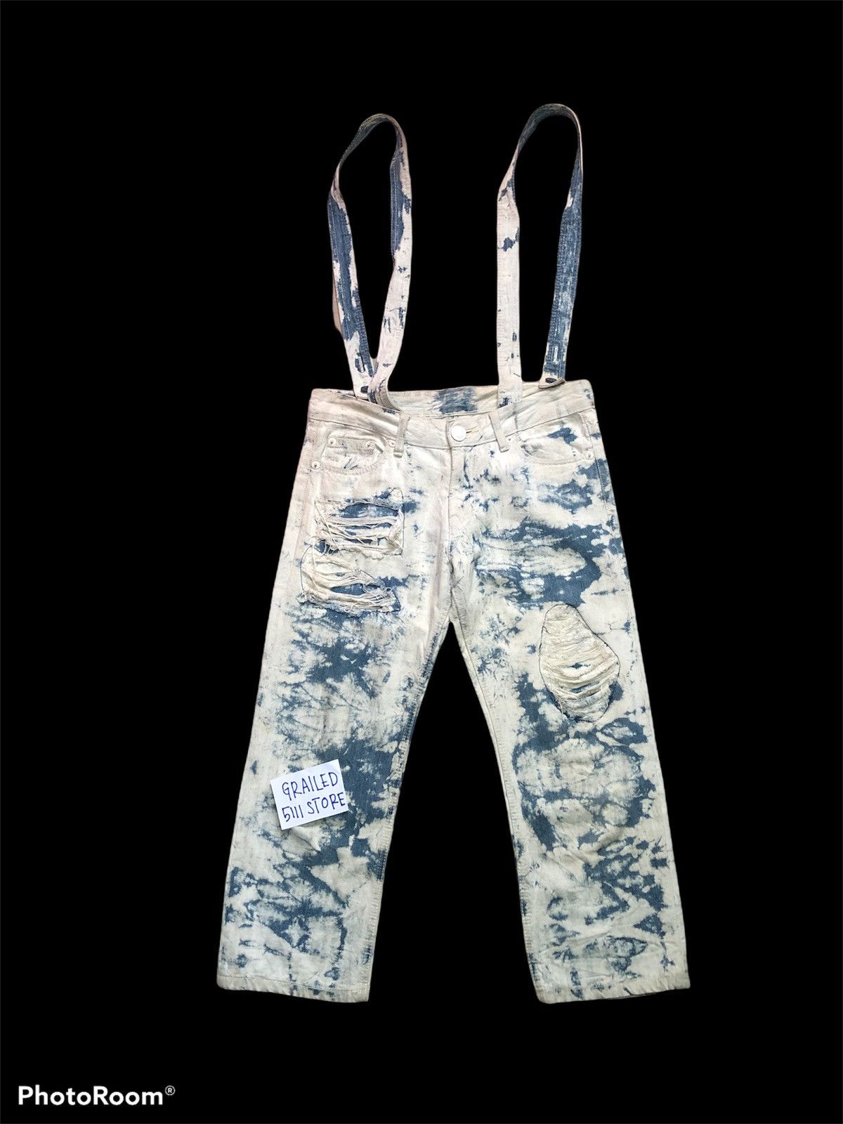 Bleach Goods × Japanese Brand RARE⚡️⚡️ Bleach Distressed Denim Size US 32 / EU 48 - 1 Thumbnail