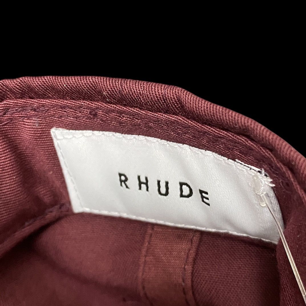 Rhude Rhude Burgundy Logo Snapback Cap | Grailed