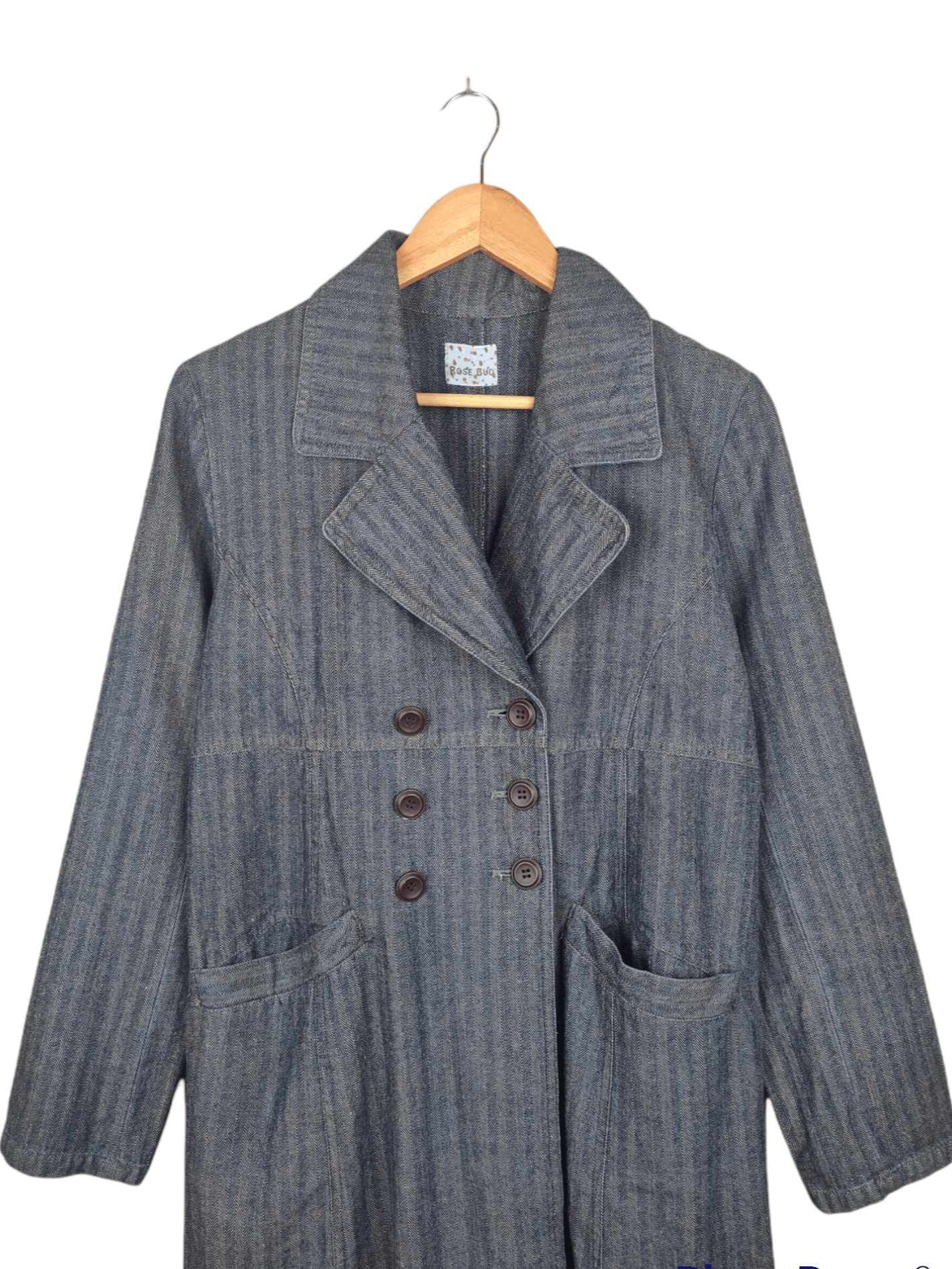 Japanese Brand Vintage Rose Bud Denim HBT Long Coats Size US S / EU 44-46 / 1 - 2 Thumbnail