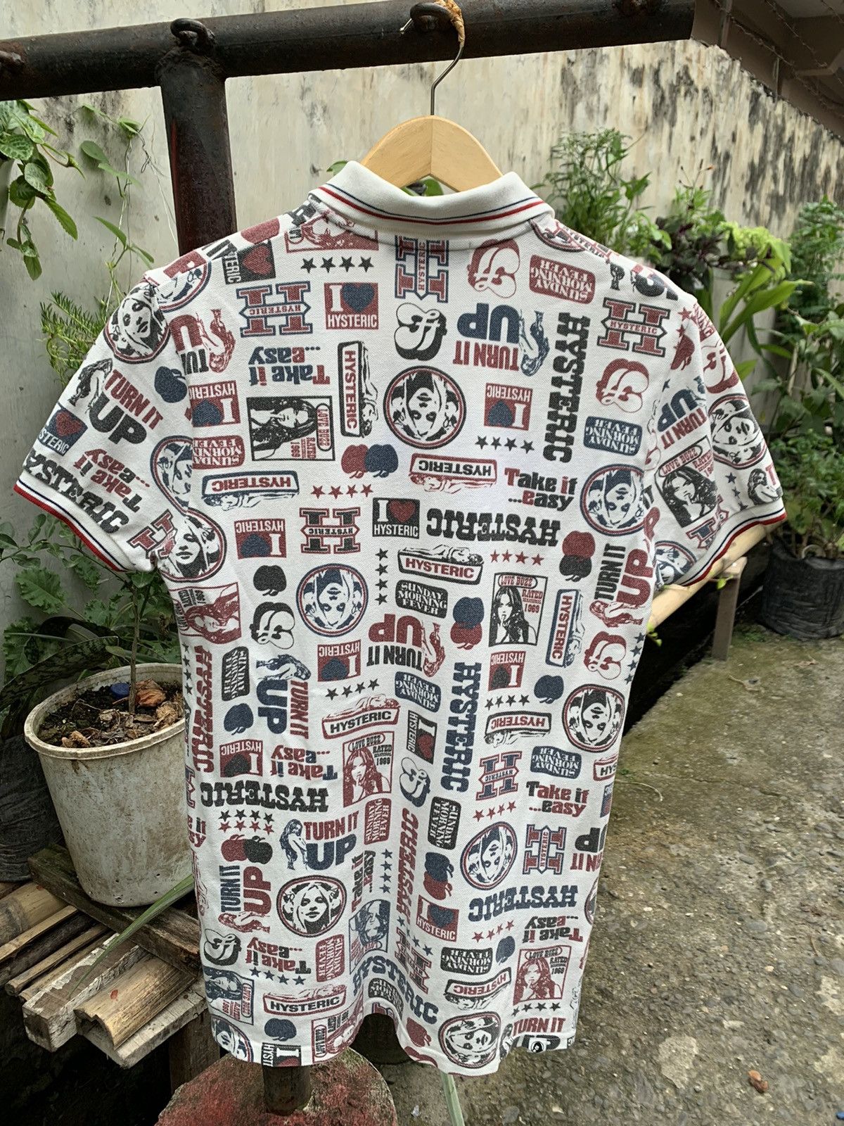 Hysteric Glamour Vintage Hysteric Glamour Full Print Polo Shirt Size US M / EU 48-50 / 2 - 6 Thumbnail