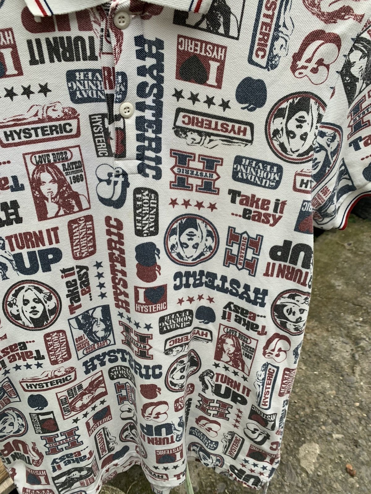 Hysteric Glamour Vintage Hysteric Glamour Full Print Polo Shirt Size US M / EU 48-50 / 2 - 3 Thumbnail