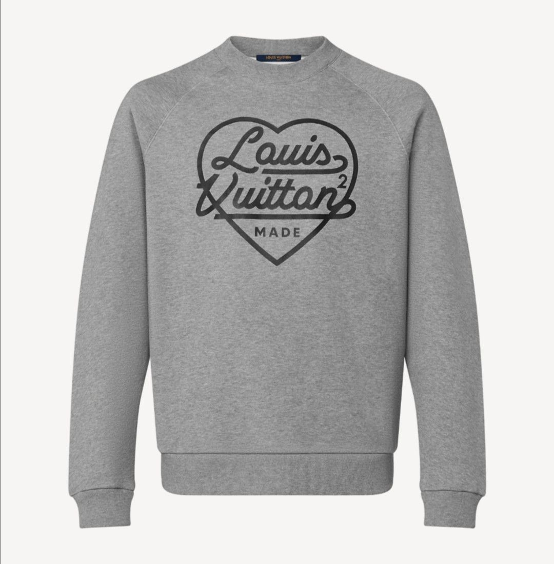 Louis Vuitton x Nigo Printed Heart Sweatshirt Light Grey