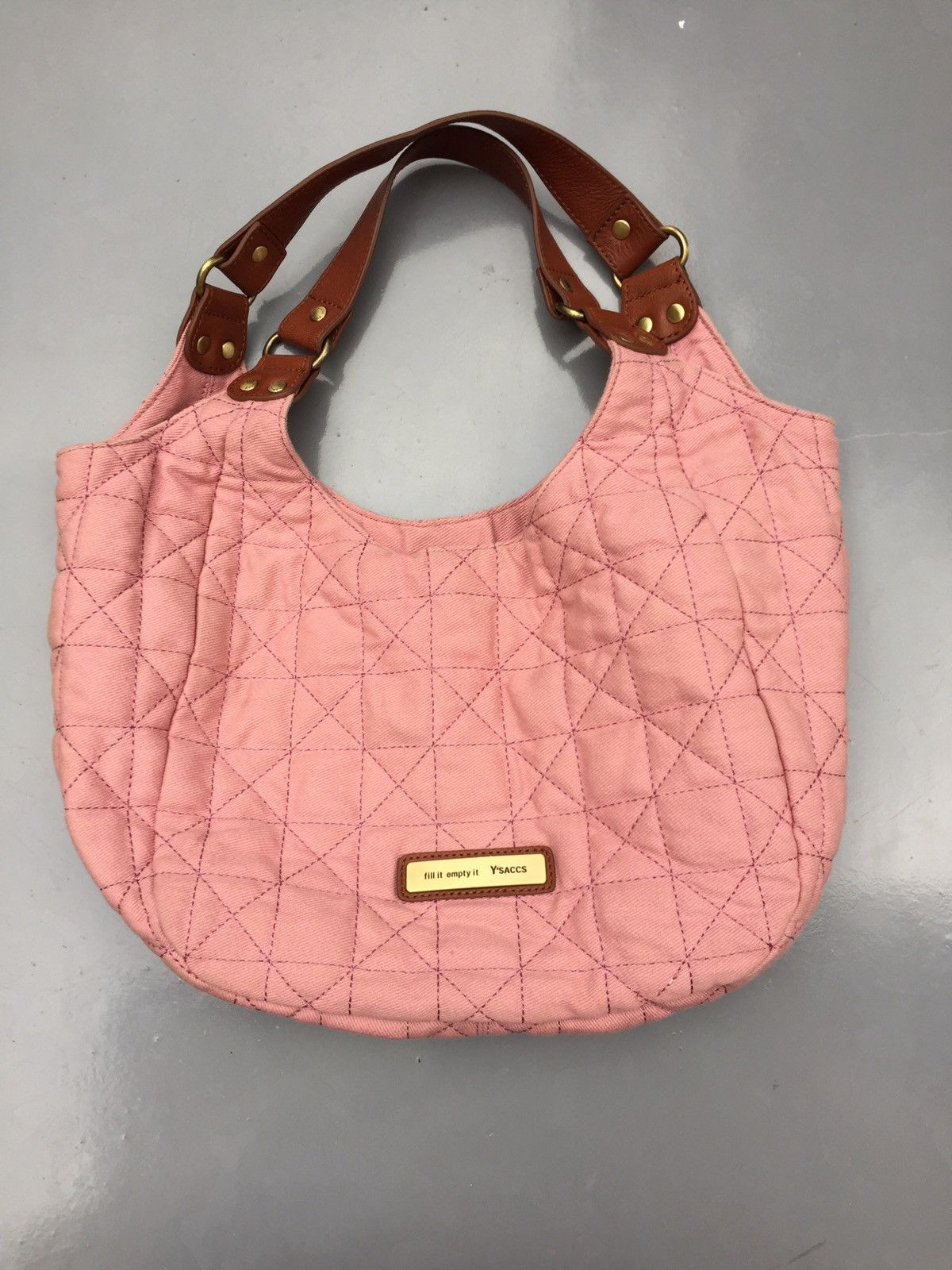 Yohji Yamamoto Yohji rose gold contra stitch tote bag Size ONE SIZE - 2 Thumbnail