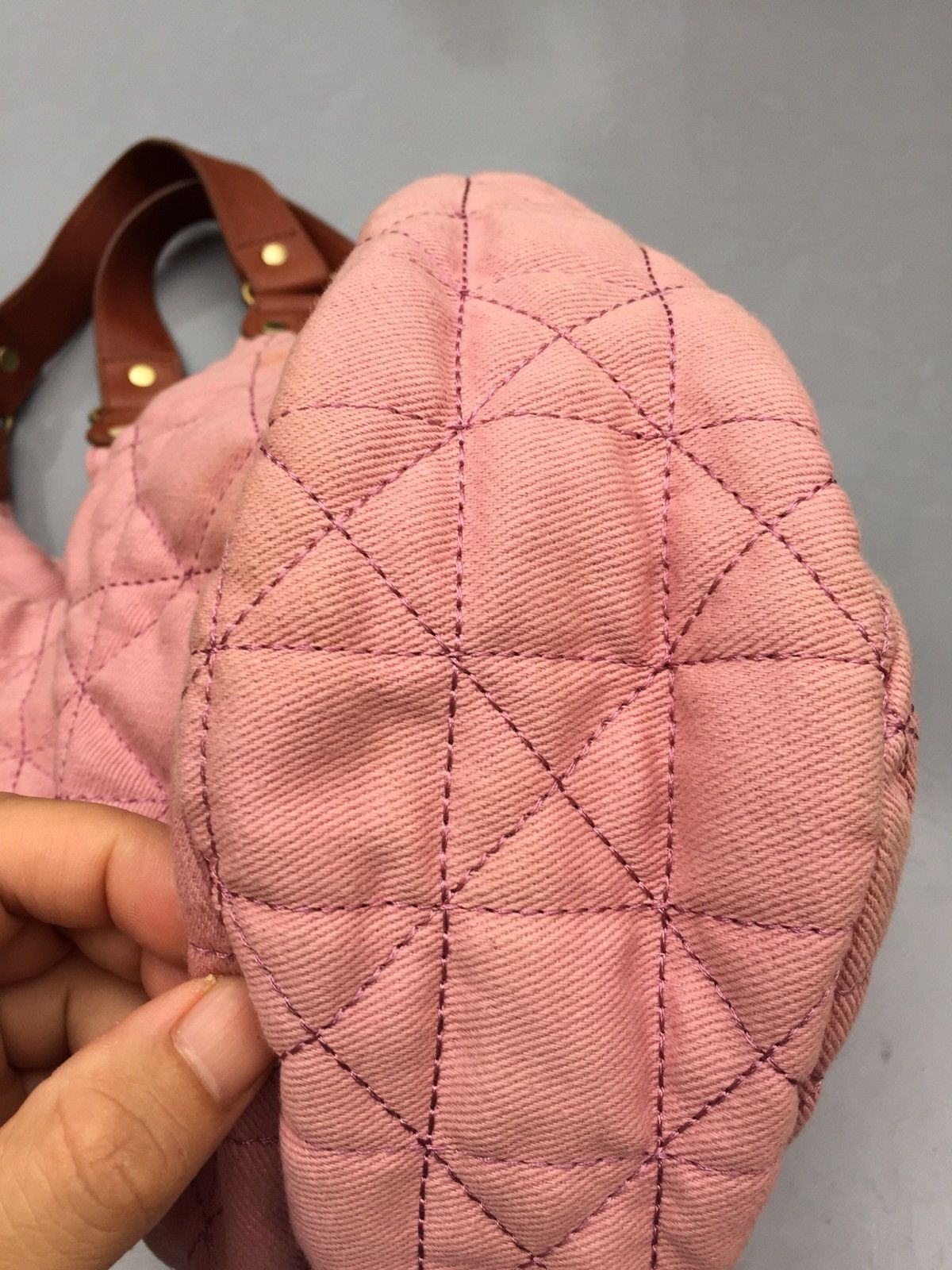 Yohji Yamamoto Yohji rose gold contra stitch tote bag Size ONE SIZE - 9 Thumbnail
