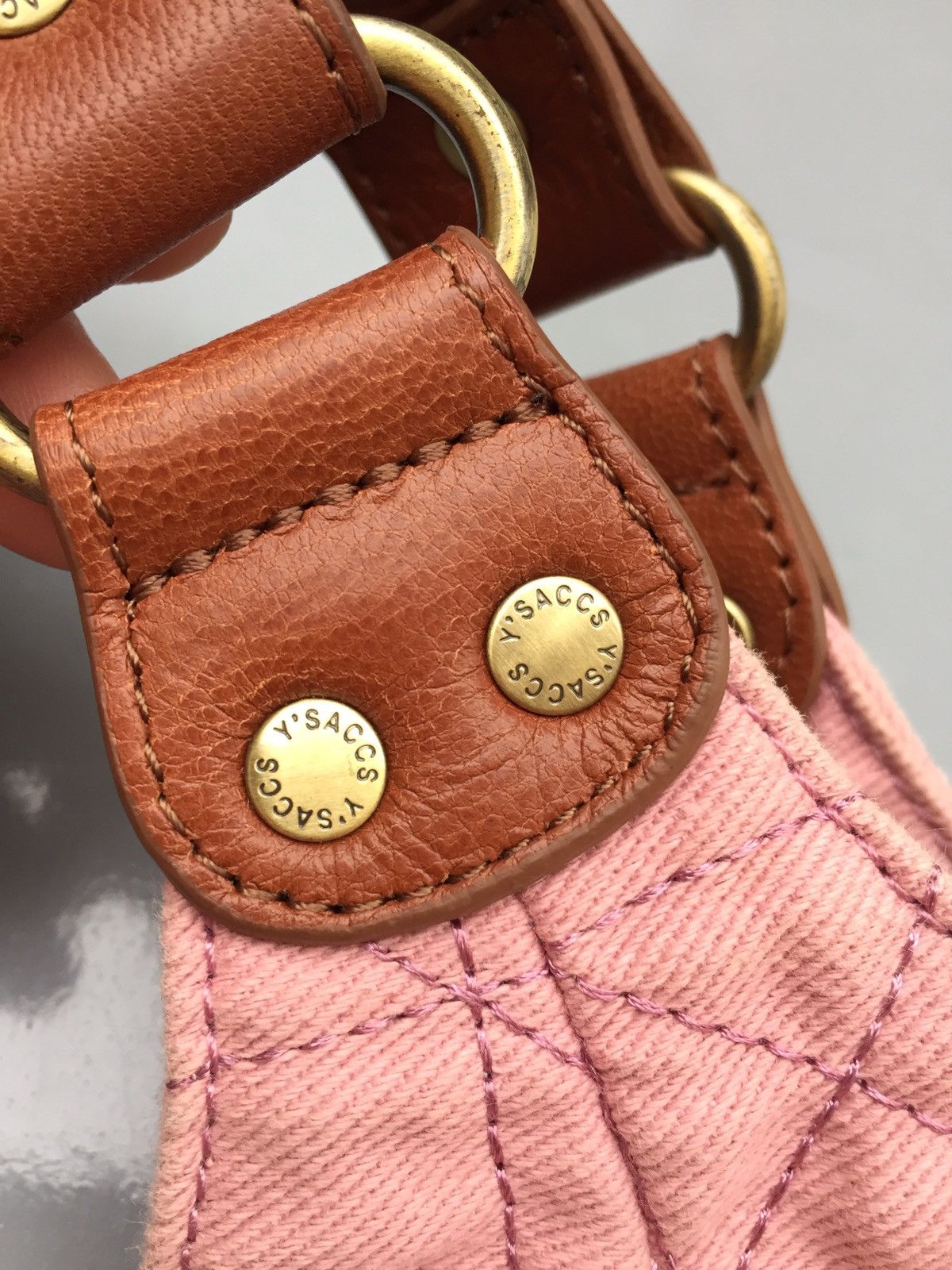 Yohji Yamamoto Yohji rose gold contra stitch tote bag Size ONE SIZE - 8 Thumbnail