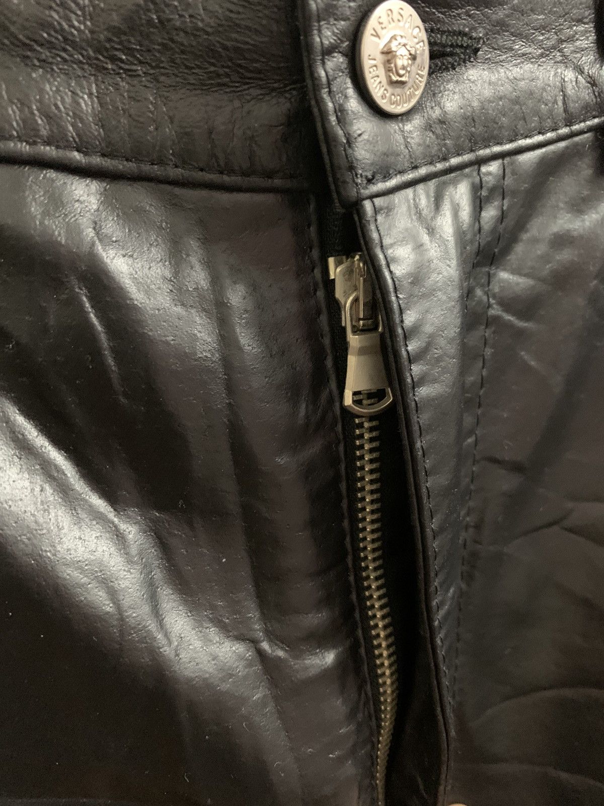 Genuine Leather × Versace × Versace Jeans Couture Versace Jeans Couture Leather Pants Size US 32 / EU 48 - 12 Thumbnail