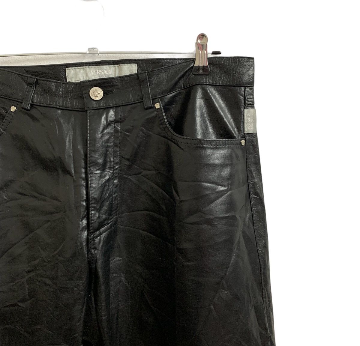 Genuine Leather × Versace × Versace Jeans Couture Versace Jeans Couture Leather Pants Size US 32 / EU 48 - 1 Thumbnail