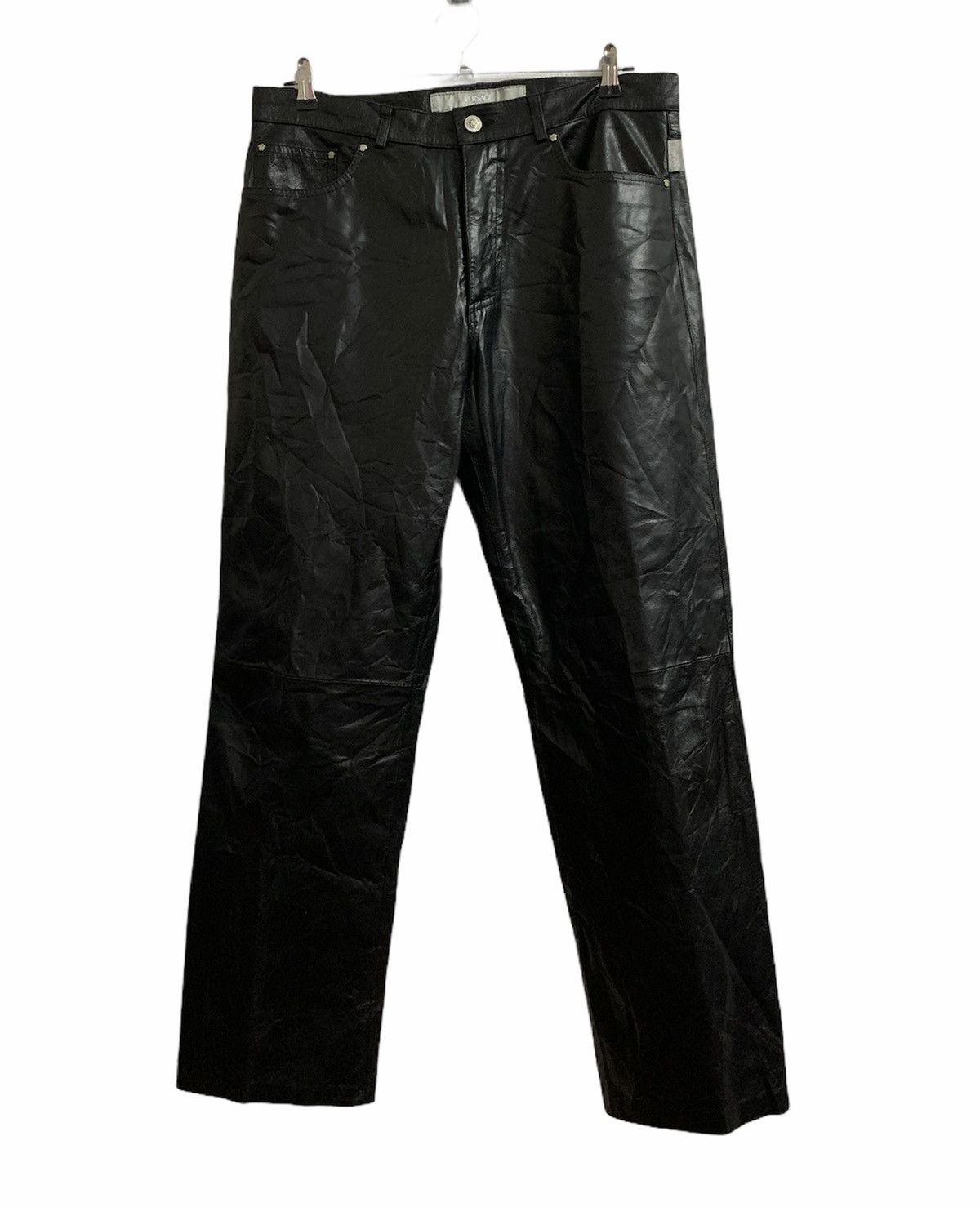 Genuine Leather × Versace × Versace Jeans Couture Versace Jeans Couture Leather Pants Size US 32 / EU 48 - 2 Thumbnail