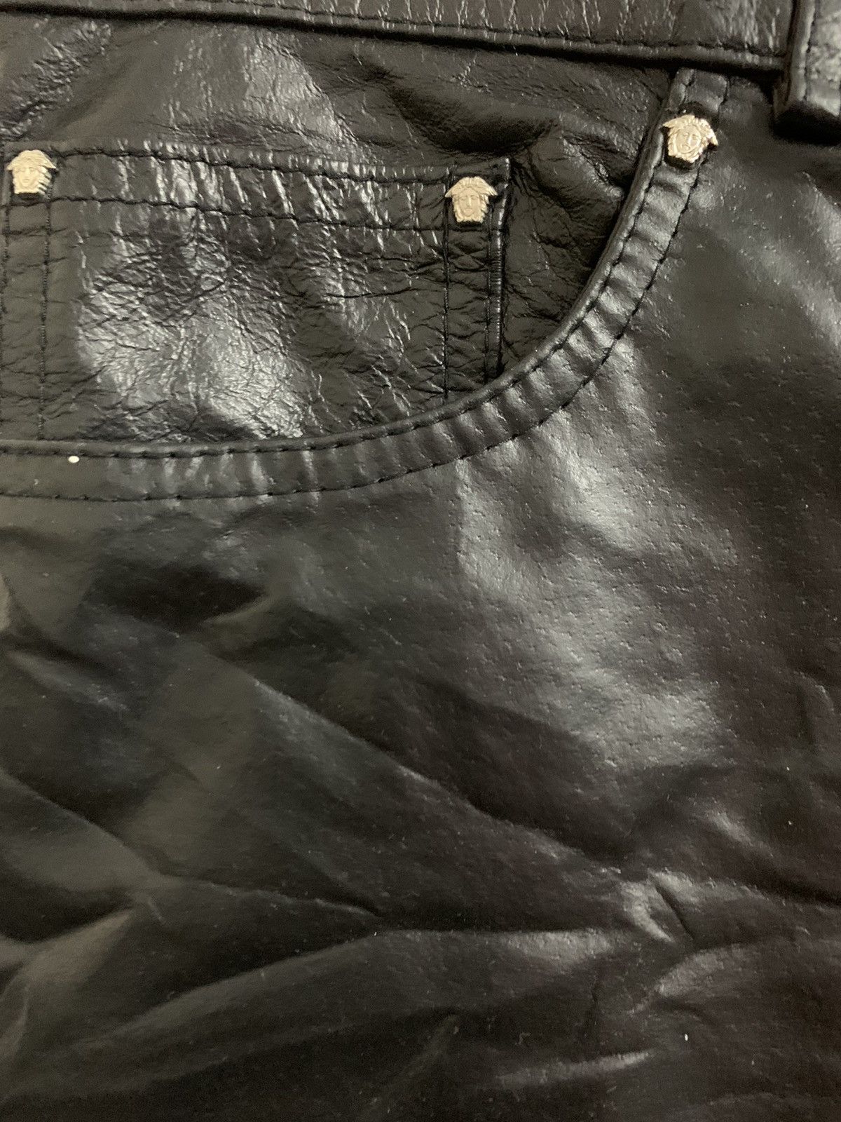 Genuine Leather × Versace × Versace Jeans Couture Versace Jeans Couture Leather Pants Size US 32 / EU 48 - 11 Thumbnail