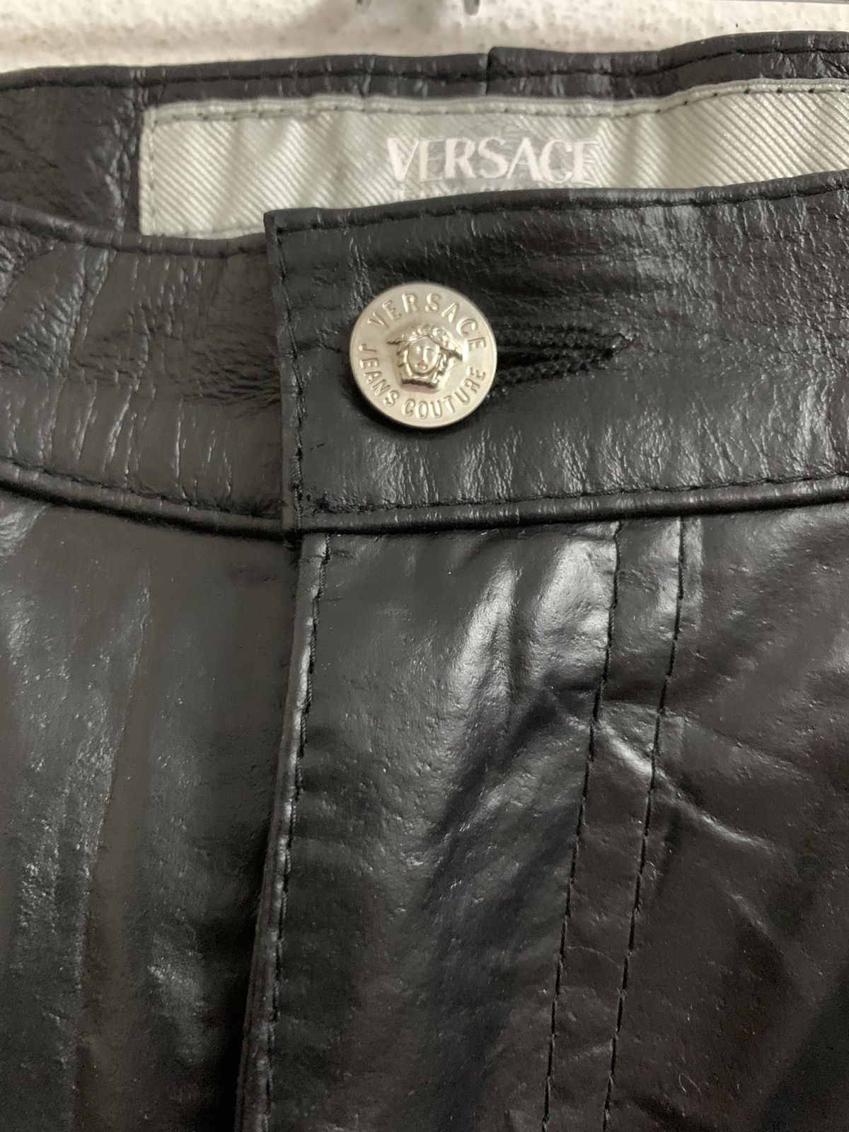 Genuine Leather × Versace × Versace Jeans Couture Versace Jeans Couture Leather Pants Size US 32 / EU 48 - 10 Thumbnail