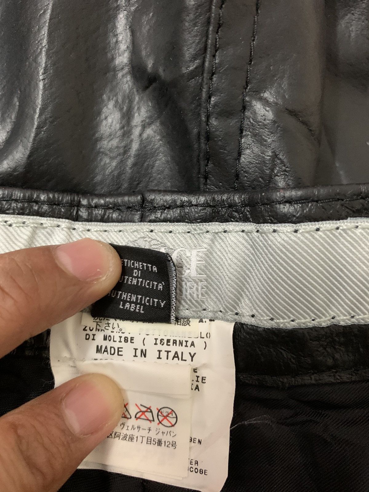 Genuine Leather × Versace × Versace Jeans Couture Versace Jeans Couture Leather Pants Size US 32 / EU 48 - 15 Thumbnail