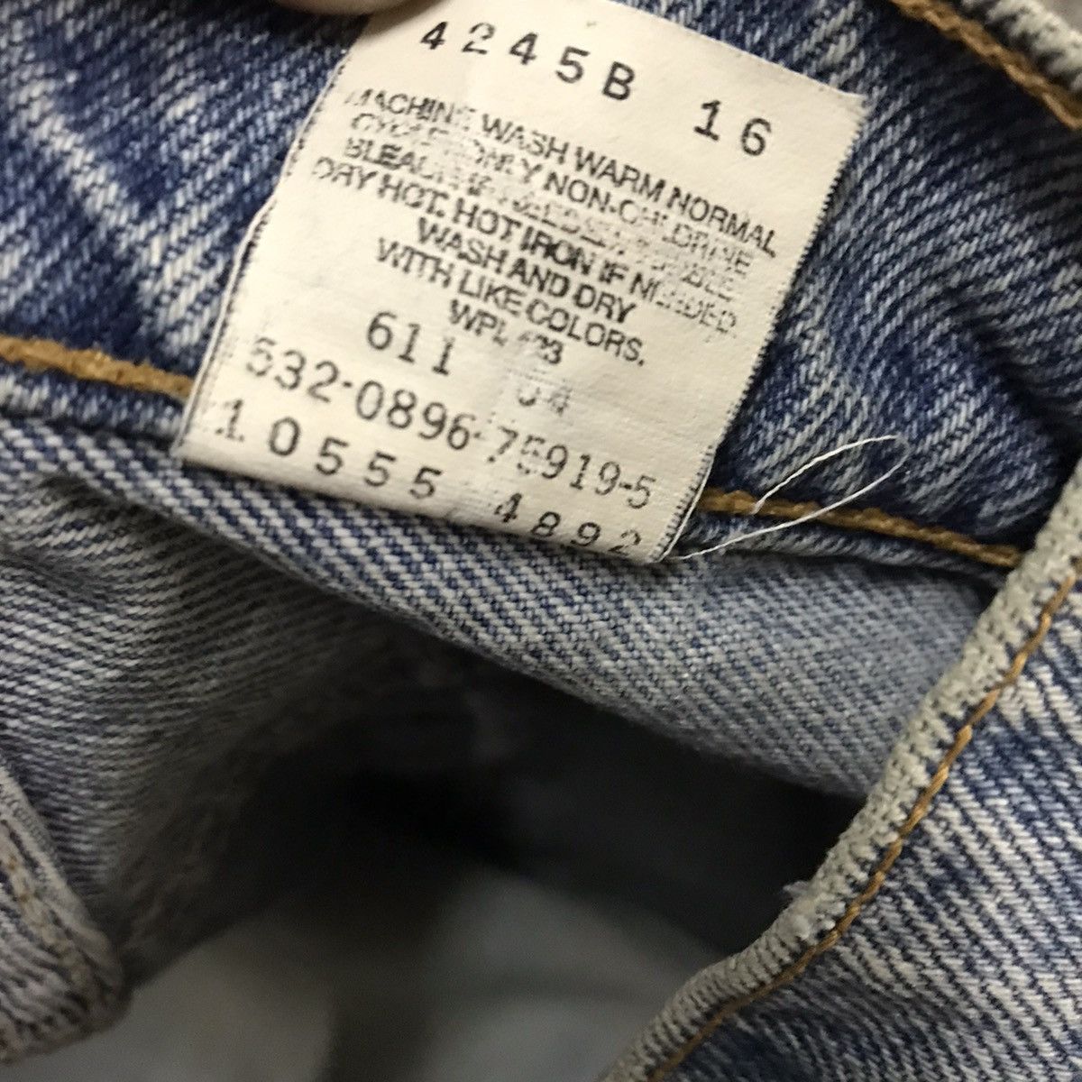 Levi's Vintage 90s Levis 555 'Guy Fit Straight Leg'Made in USA Size US 30 / EU 46 - 20 Thumbnail