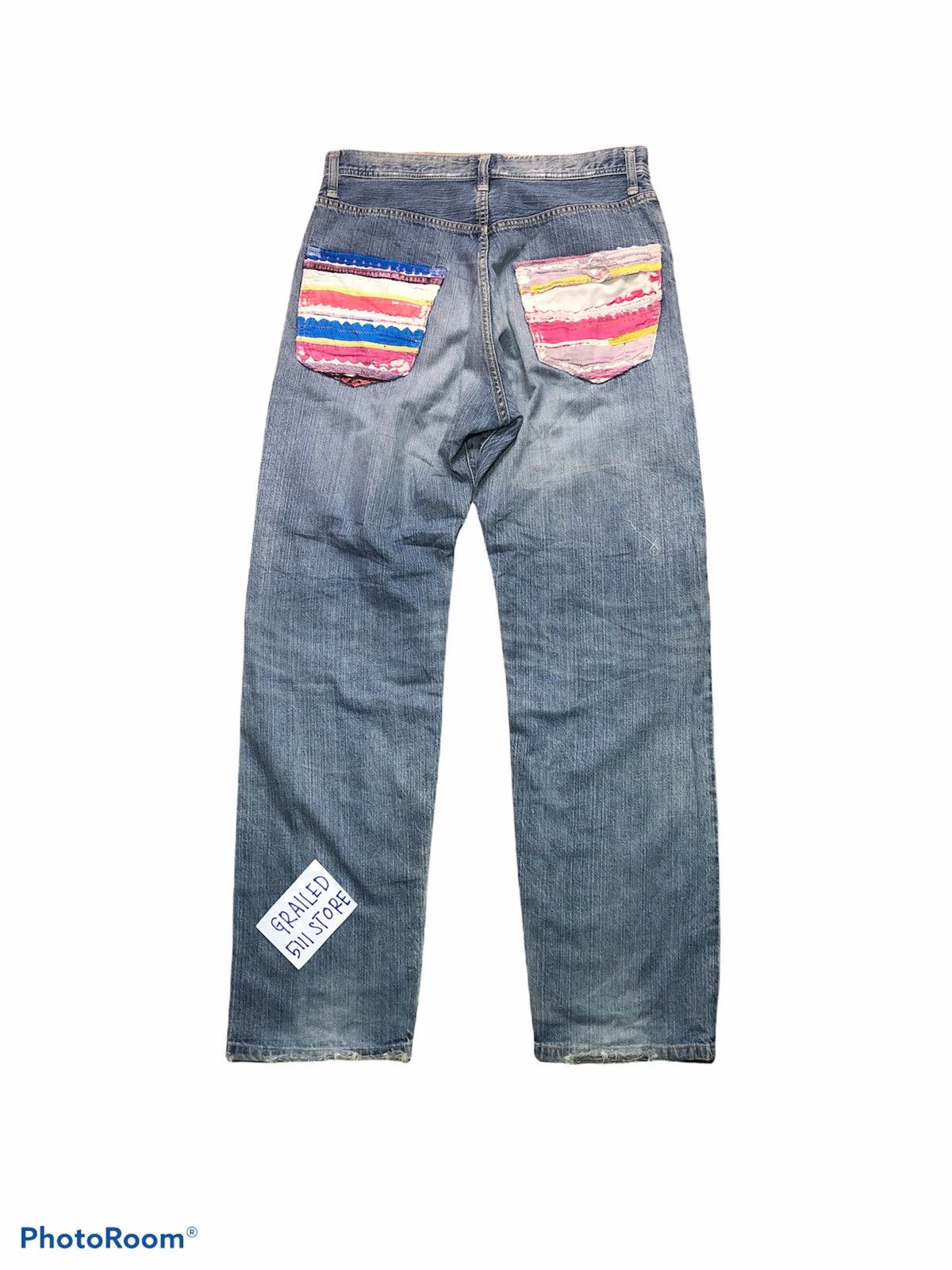 If Six Was Nine JAPANESSE BRAND DISTRESSED DENIM Size US 32 / EU 48 - 2 Thumbnail
