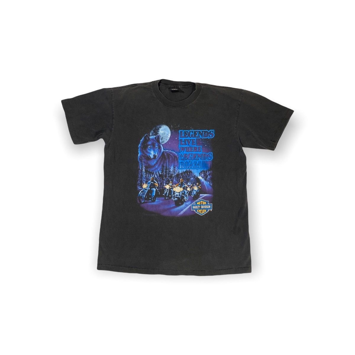 Harley Davidson × Vintage 90s Harley Davidson Live Where Legends Roam Tee Size US M / EU 48-50 / 2 - 1 Thumbnail