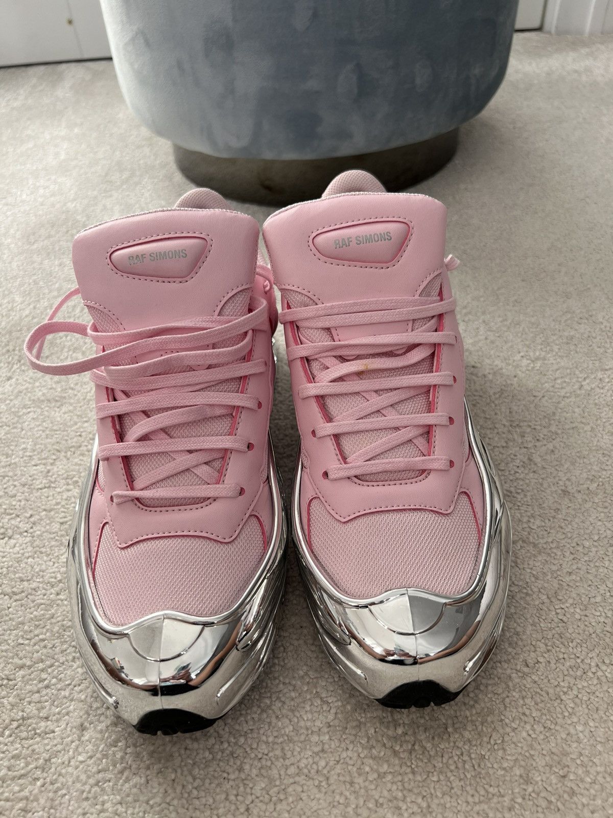 Adidas Raf Simons Adidas x Raf Simons S Ozweego Mirrored Clear Pink Grailed