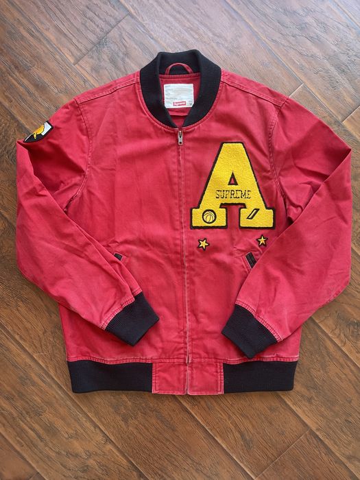 Supreme Supreme Cadet Varsity Jacket 2013 Red Medium | Grailed