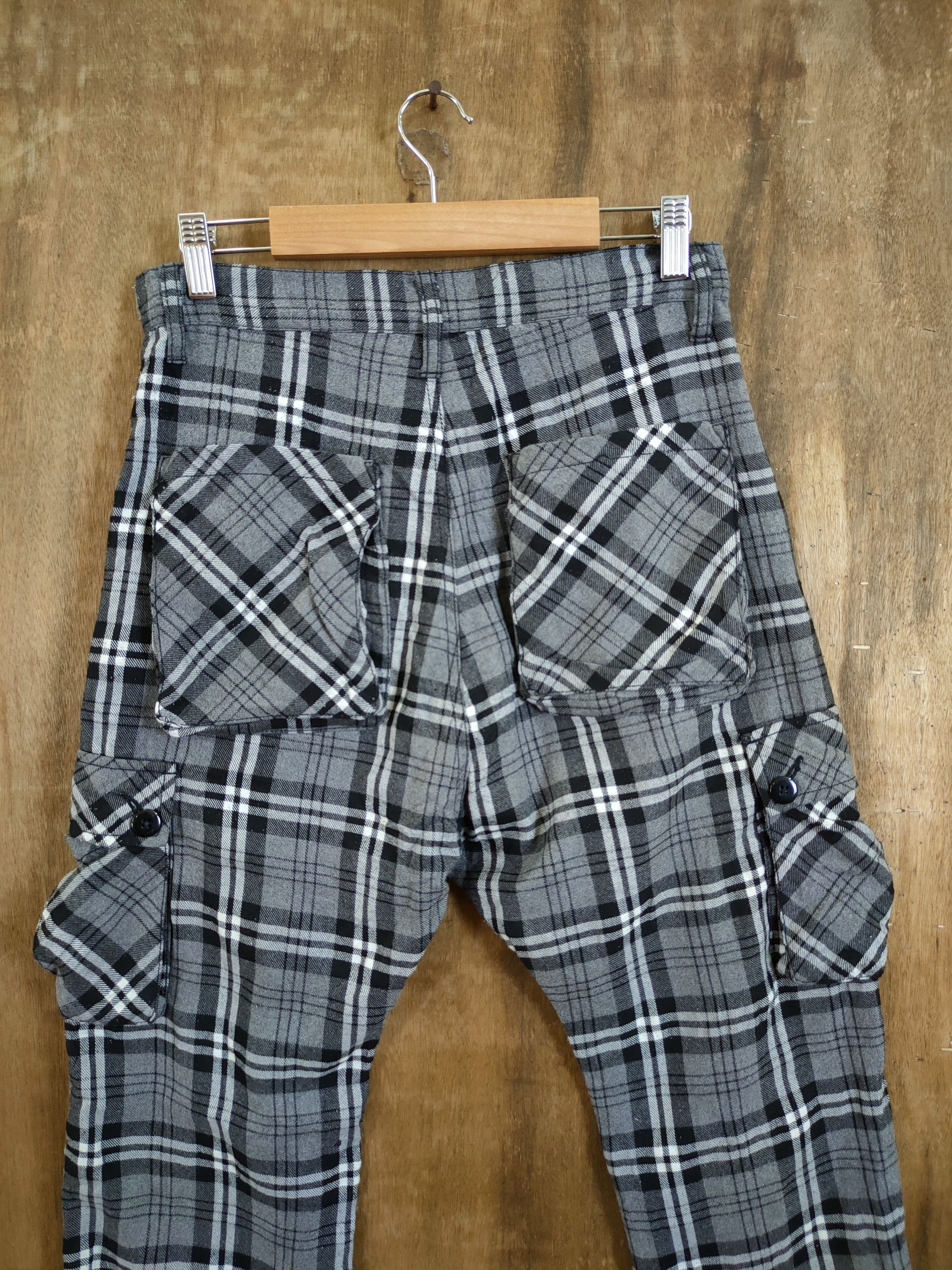 Japanese Brand Dominate Handcraft checkered cargo cropped pants #46-729 Size US 28 / EU 44 - 10 Thumbnail