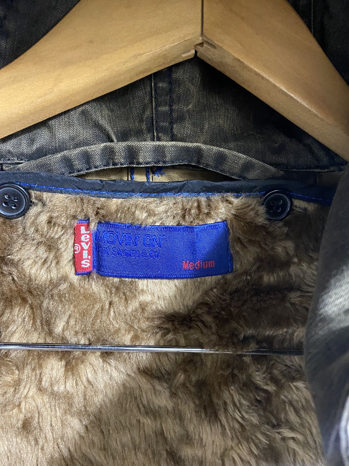 Levi’s Parka Fish Tale Design Nice Design Outerwear