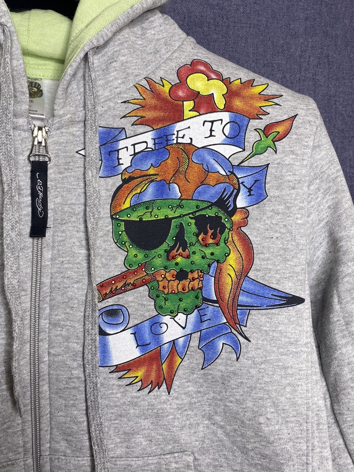 Christian Audigier × Ed Hardy × Vintage Ed hardy women zip hoodie Size US L / EU 52-54 / 3 - 4 Thumbnail