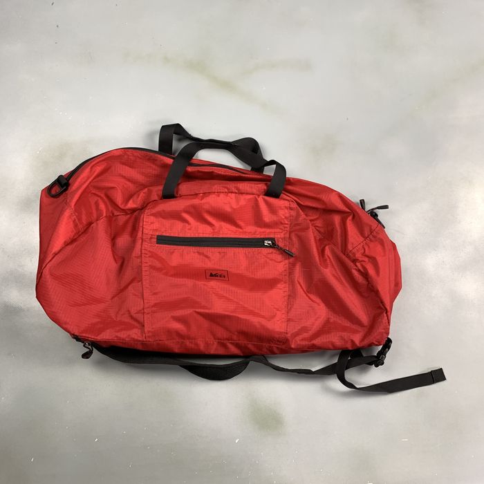 Vintage Vintage 90s R.E.I Red Nylon Duffle Bag & Backpack | Grailed