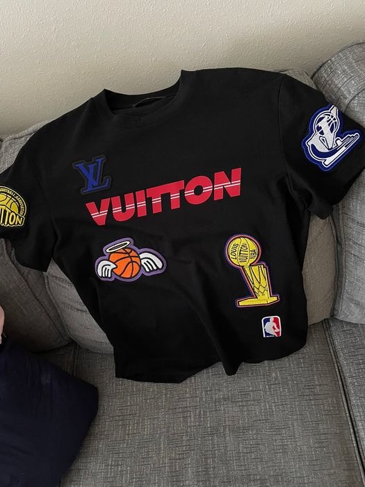 Louis Vuitton x NBA 2021 Multi-Logo T-Shirt - Black T-Shirts